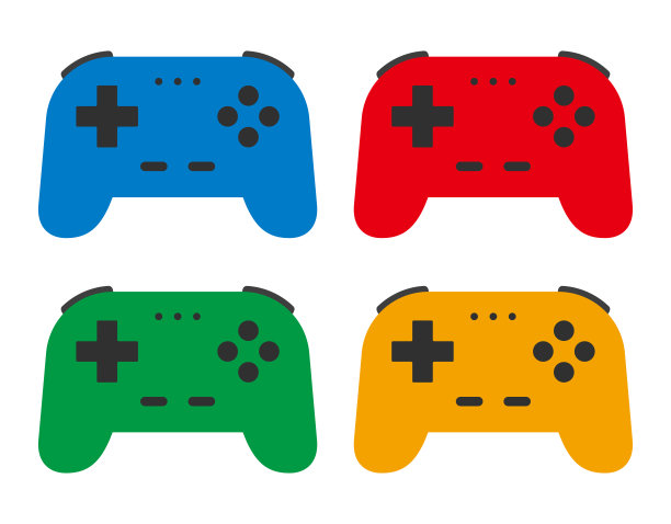 游戏控制器孤立矢量插图。图片下载