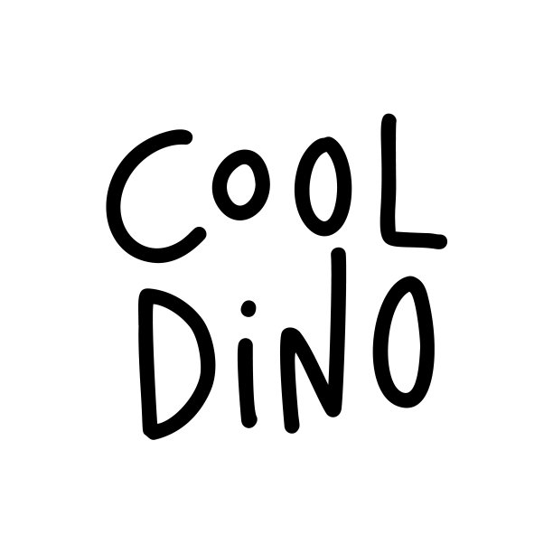 书法字母矢量单线手绘文本酷迪诺。婴儿横幅，海报和贴纸的概念。消息短语孤立在白色。简单的标志书法插图图片下载