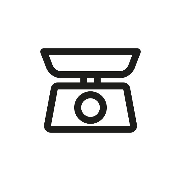 体重图标矢量素材：天平和千克符号图片下载