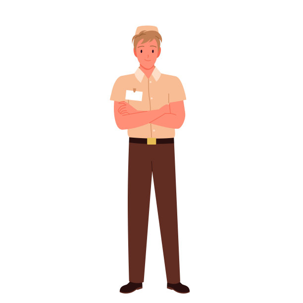 双臂交叉的自信年轻卖家图片下载