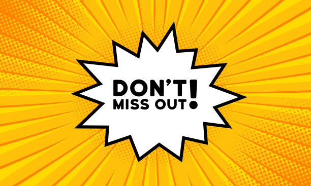 语音气泡与不遗漏的文本。复古漫画风格。波普艺术风格。矢量线图标的业务和广告图片下载