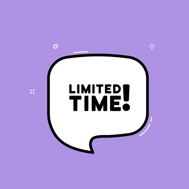 语音泡泡与有限的时间文本。复古漫画风格。波普艺术风格。矢量线图标的业务和广告图片下载