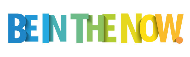 活在当下。彩色印刷横幅图片下载