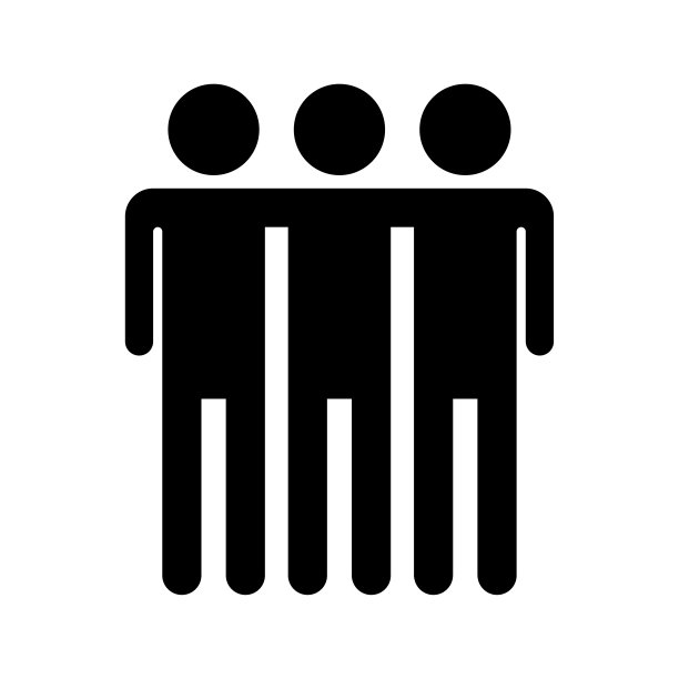 三个男人的剪影。业务图标。矢量插图。股票的形象。图片下载