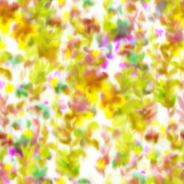 摘要模糊花无缝图案。夏季印花带水洗草地春花效果。水彩纹理。喜欢夏天的主题。时髦的植物设计。图片下载