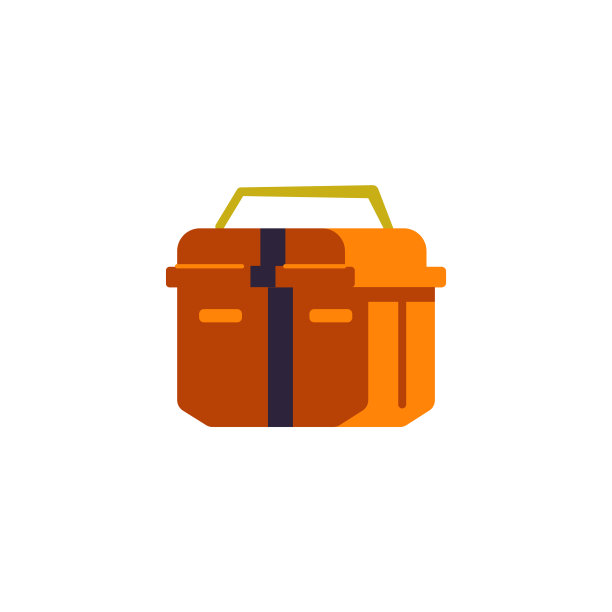 经纬仪或测速仪大地测量工具箱，平面矢量图孤立。图片下载