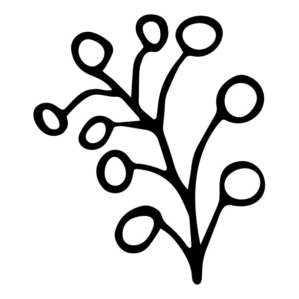 手绘单可爱涂鸦抽象小枝。矢量插图。图片下载