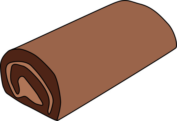 卷饼的巧克力插图材料图片下载