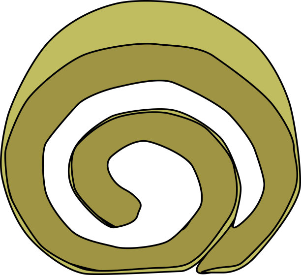 一个美味的抹茶口味的卷饼的插图图片下载