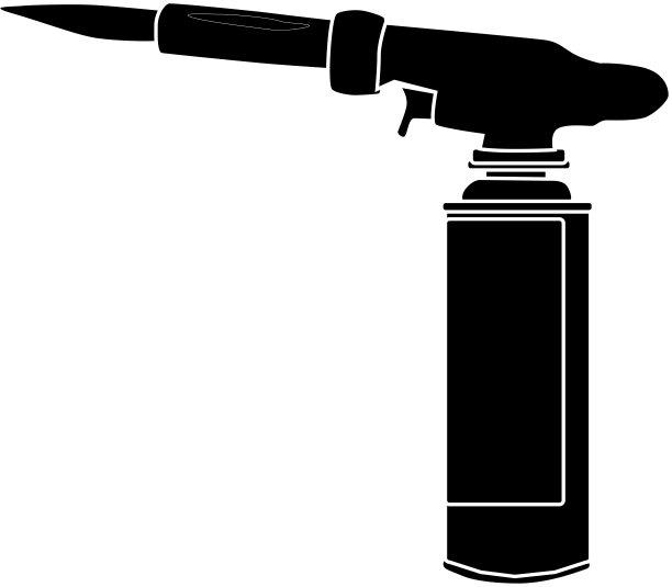 熄灭火灾的煤气炉的剪影图片下载