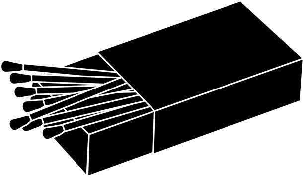 盒子里火柴的轮廓图片下载