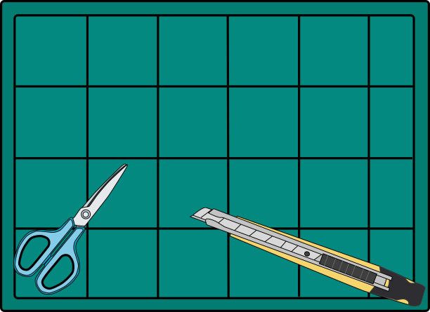 剪刀和剪刀在裁纸上图片下载