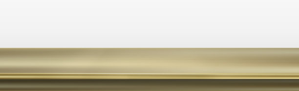 金属金色的桌面在白色全景背景-向量图片下载