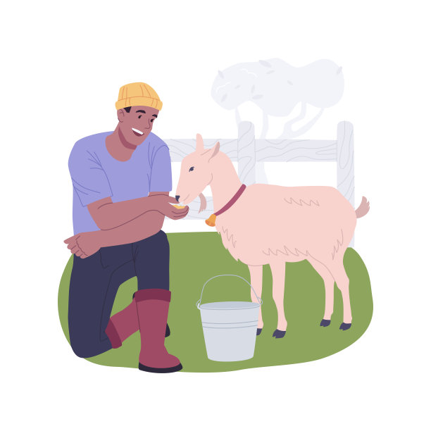 有机牲畜饲料孤立卡通矢量插图。图片下载