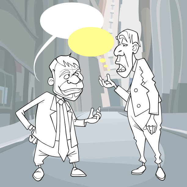 在街上画卡通人物说话图片下载