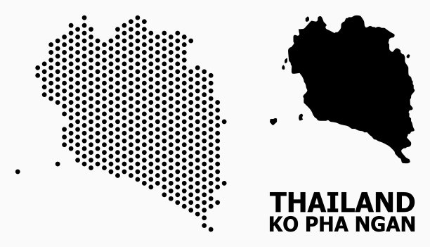 手工制作的彩色文件夹ko pha ngan图片下载