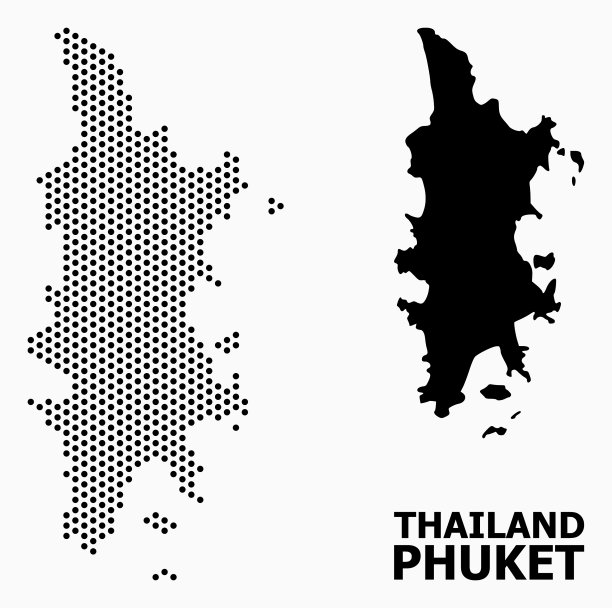 像素化模式地图普吉岛图片下载