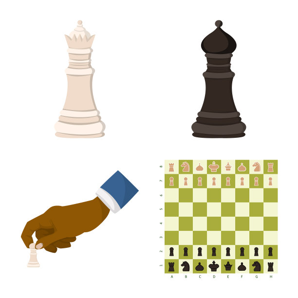 国际象棋和游戏标志组合图片下载