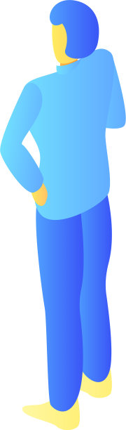 现代彩色男人图标等距风格图片下载