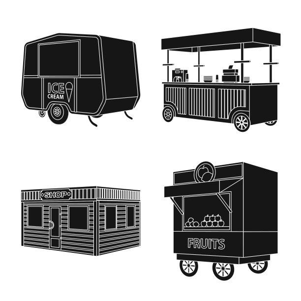 设计容器和户外图标集图片下载