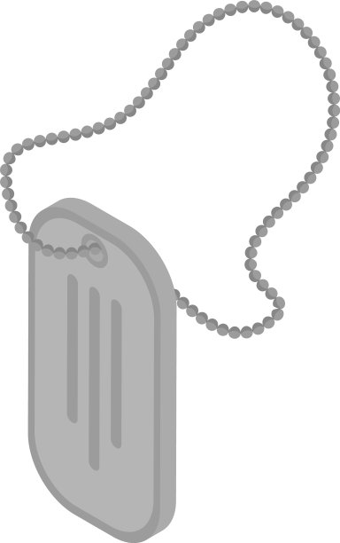 金属士兵徽章图标等距风格图片下载