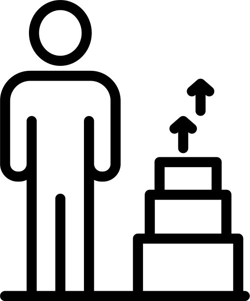 成长教育图标轮廓风格图片下载