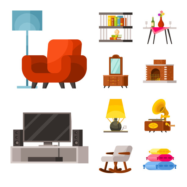 设计家具和室内标识图片下载