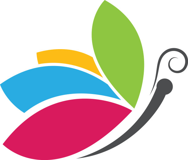 蝴蝶标志模板图片下载