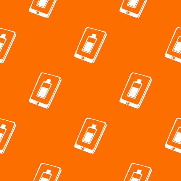 智能手机充电模式橙色图片下载