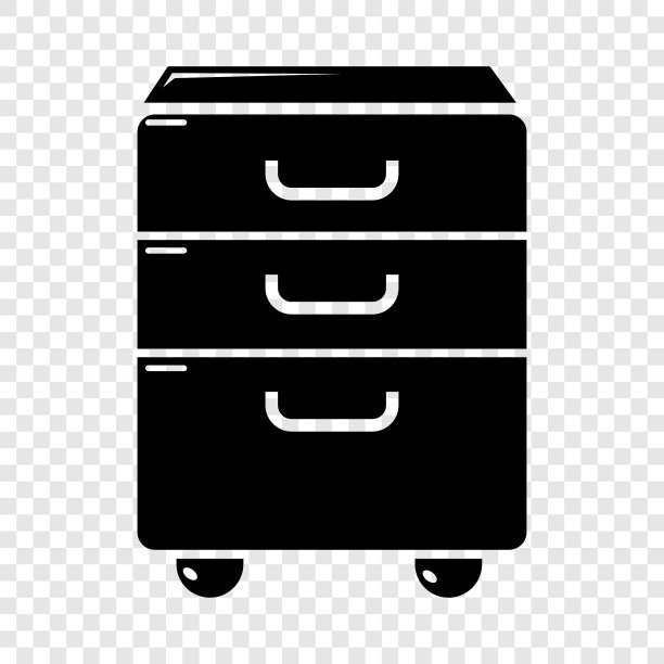 办公室壁橱图标简单的黑色风格图片下载