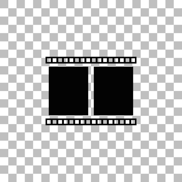 胶片框架图标平坦图片下载