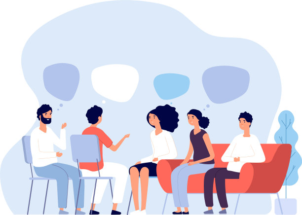 成瘾治疗概念小组治疗的人图片下载