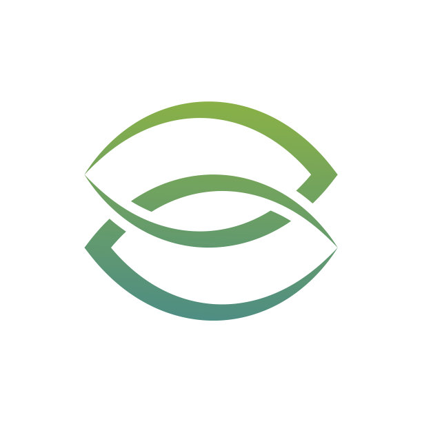 2叶剪影结合商标品牌和图片下载