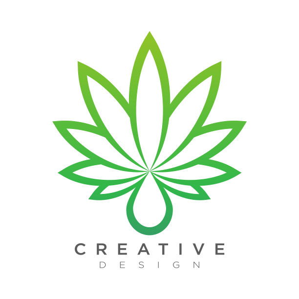 叶子与下降的水滴设计图片下载