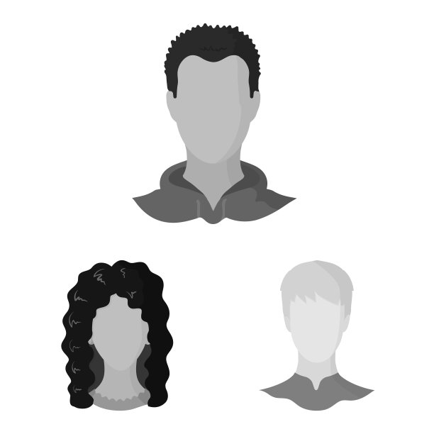 隔离的对象字符和配置文件图标图片下载