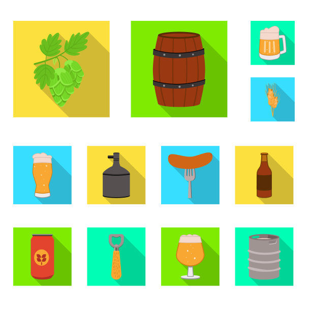啤酒厂和酿造图标图片下载
