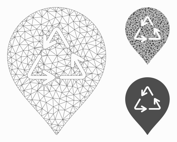 回收标记网的网状模型和图片下载