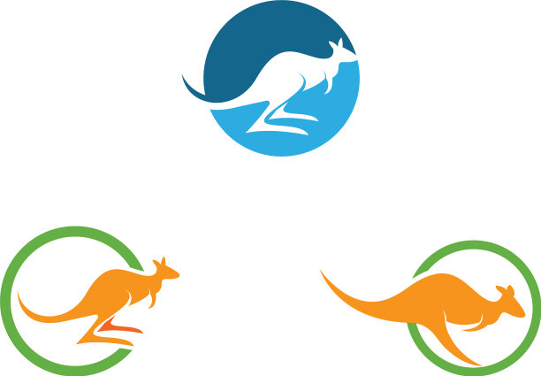 袋鼠标志模板图片下载