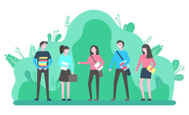 成群的年轻人在户外交流图片下载