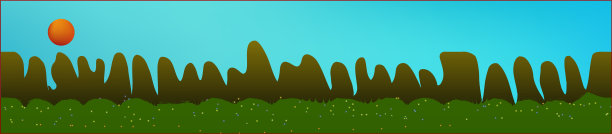 青色的天空和山脉景观图片下载