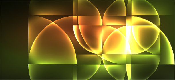 Techno发光玻璃几何形状图片下载