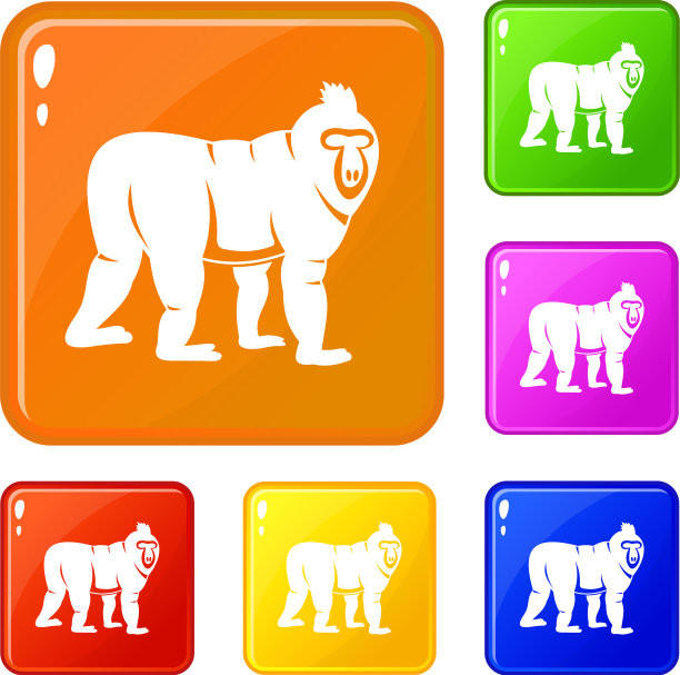 山魈猴图标设置颜色图片下载