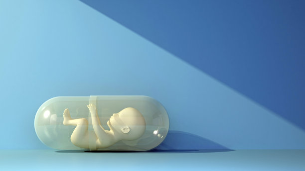 光束落在装有人类胚胎的胶囊上图片下载