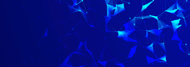 多边形背景与点和线。网络连接结构。科学和技术。3 d图片下载