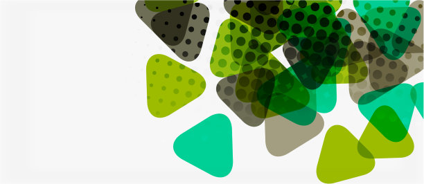 横幅上镶嵌着几何三角形的五彩图案图片下载