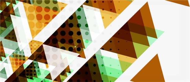横幅上镶嵌着几何三角形的五彩图案图片下载