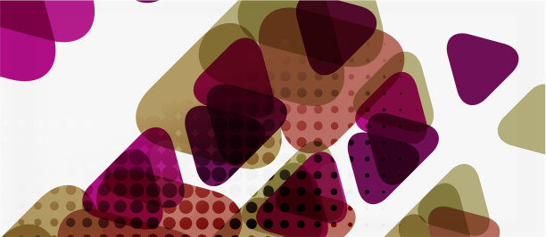 横幅上镶嵌着几何三角形的五彩图案图片下载