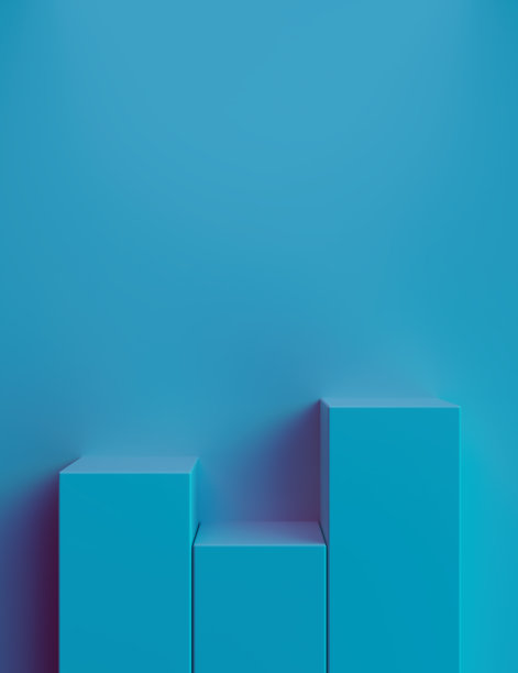 空白产品讲台，站立。复制空间的图像蒙太奇。白色背景。三维渲染图片下载