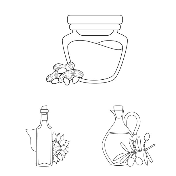 设计健康和蔬菜图标集图片下载