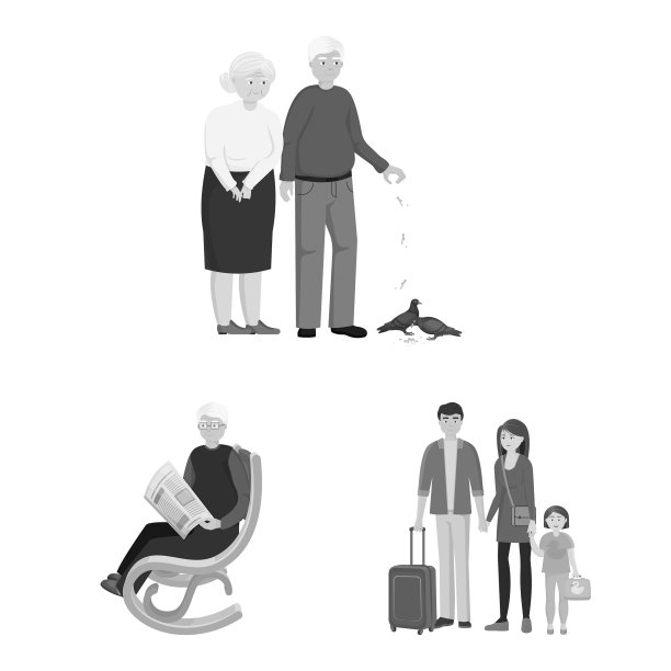 隔离的对象面和肖像符号设置图片下载